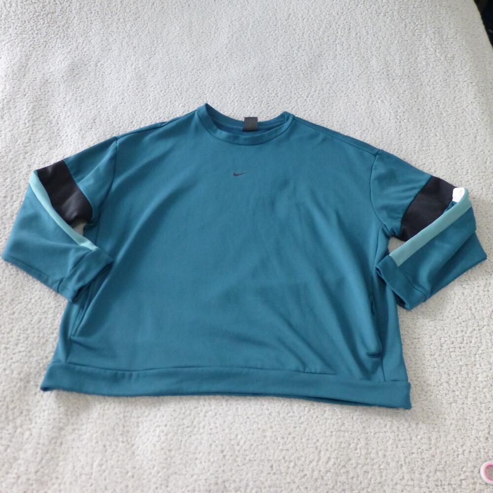 Nike Blue and Black Women's Hoodie